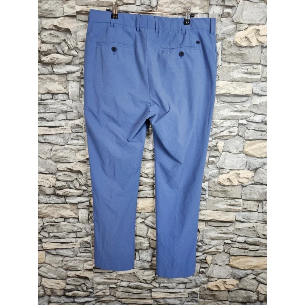 Peter Millar‎ Men's Crown Crafted Straight Leg Chino Pants Blue 35x30